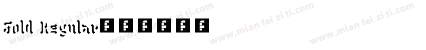 Fold Regular字体转换